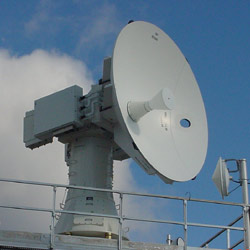 Microstar's 12-foot transportable radar antenna