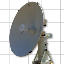 Image of Microstar's 12-foot transportable radar antenna